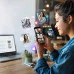 Gen Z shopper discovering products through social video as traditional search fades into background.
