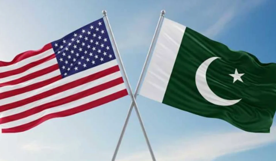 Crossed United States and Pakistan flags representing expanding academic partnerships in education.!