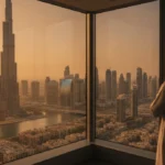 Executive overlooks Dubai skyline with Burj Khalifa amid shifting logistics investment trends. today