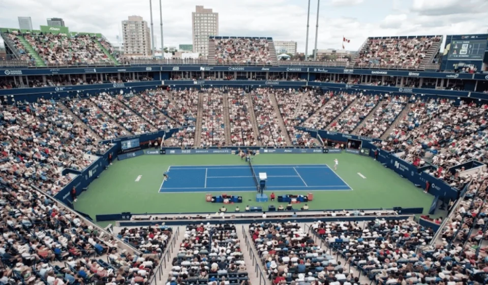 2026 Canadian Open Tennis Tournament Begins in Toronto Packed crowd watches opening matches on hard court at Toronto's Sobeys Stadium during Canadian Open.