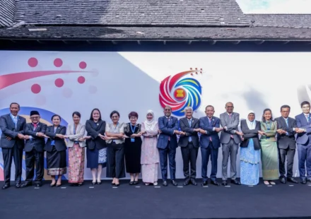ASEAN education ministers pose together in Singapore after approving regional education framework.