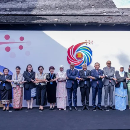 ASEAN education ministers pose together in Singapore after approving regional education framework.