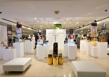 MELE + MARIE luxury boutique displays handcrafted bags, jewelry and fashion in a bright retail space