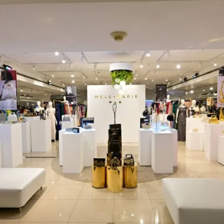 MELE + MARIE luxury boutique displays handcrafted bags, jewelry and fashion in a bright retail space