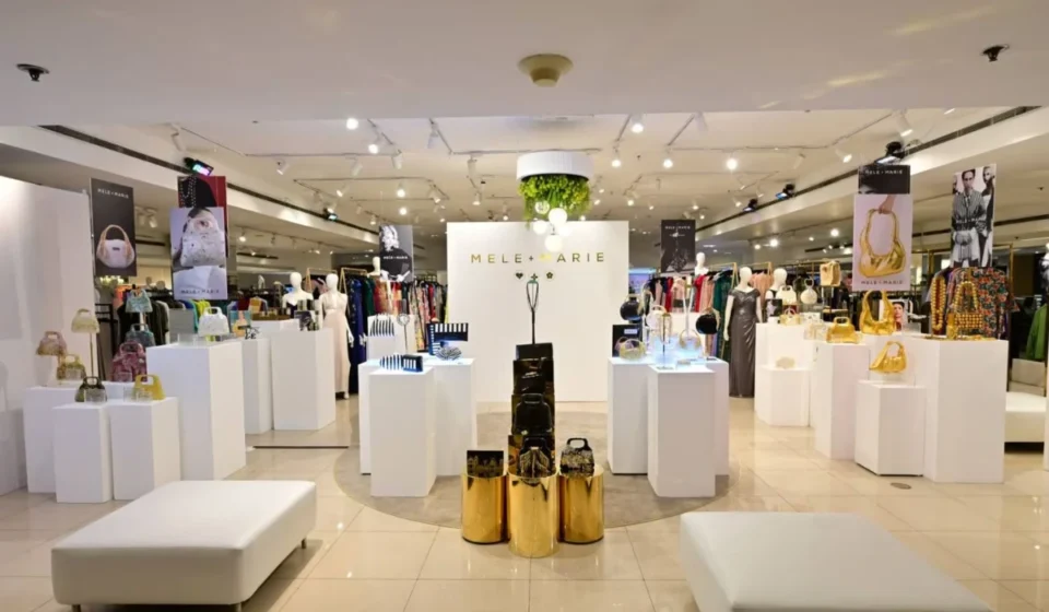 Filipino Luxury House MELE + MARIE Expands Flagship Footprint MELE + MARIE luxury boutique displays handcrafted bags, jewelry and fashion in a bright retail space