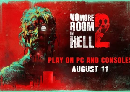 No More Room in Hell 2 zombie artwork promoting its August 11 PC and console release in red artwork!