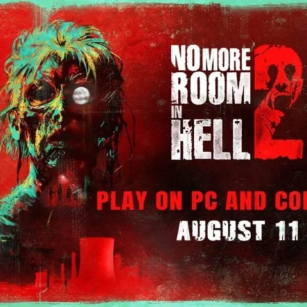 No More Room in Hell 2 zombie artwork promoting its August 11 PC and console release in red artwork!